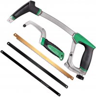 Hacksaw Frame with Mini Hacksaw, Two Sawing Angles Saws, High-Tension Adjustable Hand Saw With 12-Inch Replaceable Saw Blades for Sawing Metal, Wood, PVC Pipes
