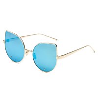 CHB Gold Frame Blue Lens SUN Women Sunglasses
