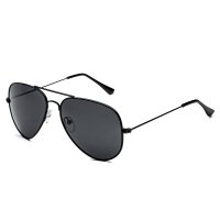 CHB Black/Gray Metal Frame SUN Unisex Sunglasses